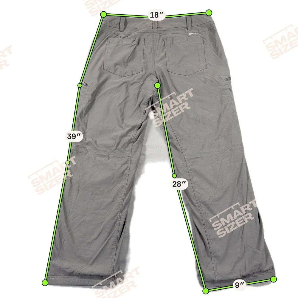 Eddie Bauer First Ascent Softshell Fleece Lined Hiking Pants Mens 36x30 Gray